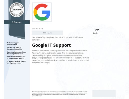 Поддержка ИТ от Google